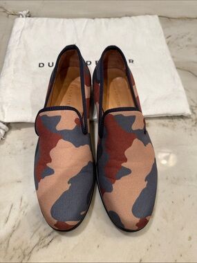 Duke + Dexter London Men’s Camouflage Slip-On Loafers in Tan, Brown & Gray